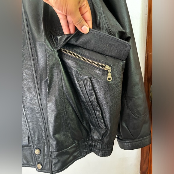VINTAGE | Protocol genuine leather jacket | men’s size large - Picture 4 of 8